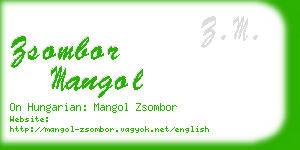 zsombor mangol business card
